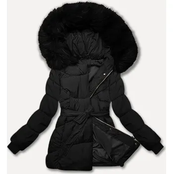 Černá dámská bunda typu bublina pro přechodné období J Style (5M3238-392A) odstíny černé S (36)