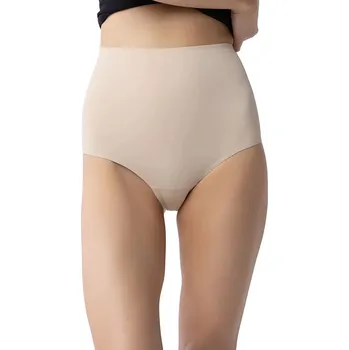 Dámské oblečení Dámské kalhotky Amber maxi high beige - Julimex XL