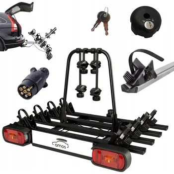 Nosič kol Nosič kol na tažné zařízení AMOS GIRO 4 7PIN Černý