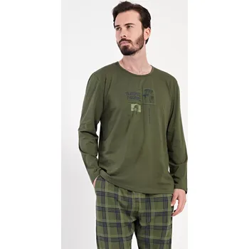 Pánské pyžamo Pánské pyžamo dlouhé Sunshine paradise khaki M