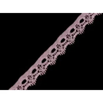 Krajka Silonová krajka šíře 17 mm METRÁŽ - růžová