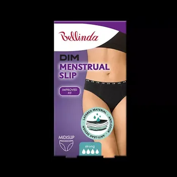 Kalhotky Noční i denní menstruační kalhotky MENSTRUAL SLIP STRONG - BELLINDA - černá XL