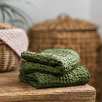 Utěrka TULULUM Vaflové ručníky na ruce khaki 30 x 50 cm