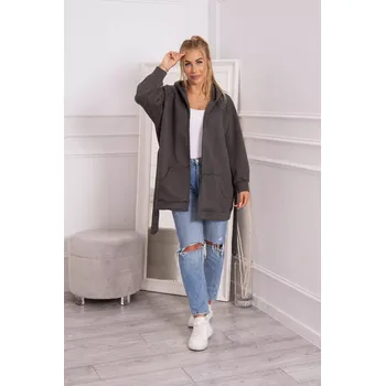 Zateplená bunda se zavazováním v pase v grafitové barvě UNI