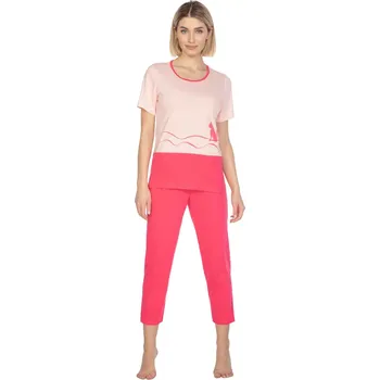Dámské noční prádlo Dámské pyžamo 663 pink - REGINA růžová XL