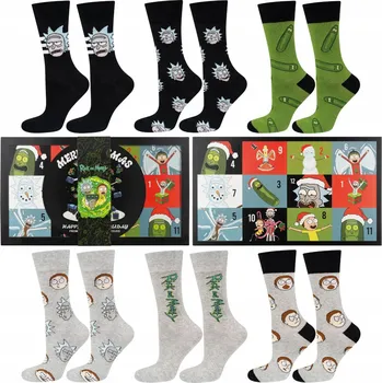 Pánské ponožky Dárková sada ponožky bavlněné RICK a MORTY SOXO dárek pro kluka 40-45
