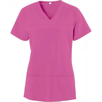 Dámská košile Exner Dámská přiléhává tunika s výstřihem do véčka Barva: růžová sytá, Velikost: M EX280