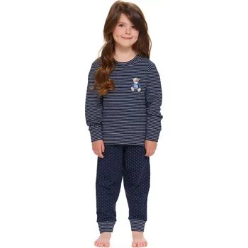 Dívčí oblečení Dětské pyžamo Doctor Nap 5255 - bavlna Tmavě modrá 146-152