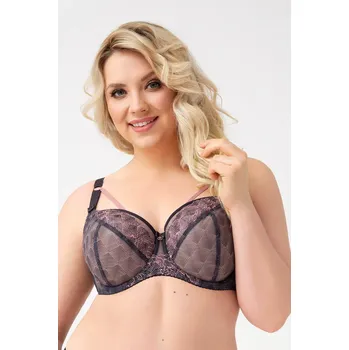 Podprsenka Měkká dámská podprsenka K749 BIG ADRIANNE šedá 65K