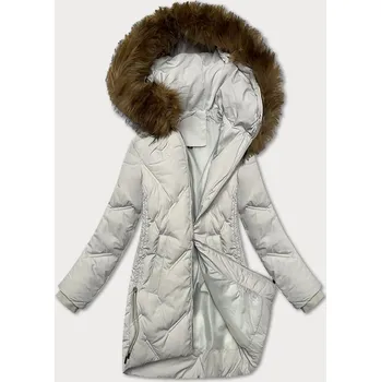 Dámská bunda Světle šedá dámská zimní bunda se stahovacími boky S'west (R8295-26) odstíny šedé XXL (44)