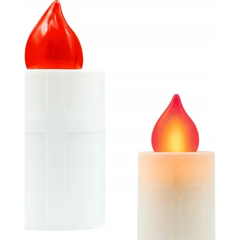 Svíčka VLOŽKA DO HŘBITOVNÍCH SVÍČEK LED svíčka Živý efekt plamene 15 cm BATERIE AA ČERVENÁ