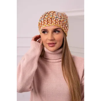 Čepice Dámská čepice s bambulí Maria K335 hořčicová UNI