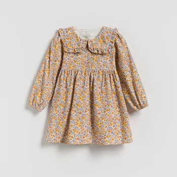 Dívčí šaty Reserved - Vzorované šaty s límcem - vícebarevná - 483FW-MLC - 483FW-MLC-110