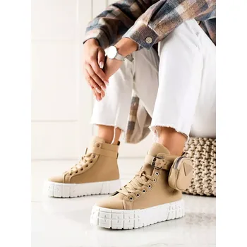 Dámské tenisky Designové tenisky hnědé dámské bez podpatku 40