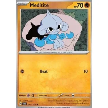 Sběratelská karetní hra Pokémon SCR 077/142 Meditite - Stellar Crown Stav: Near Mint, Verze: NORMAL