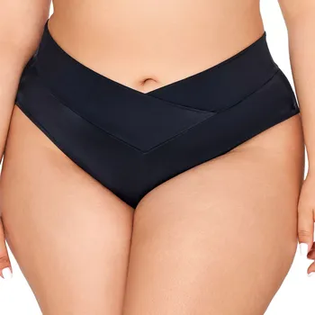 Dámské plavky Spodní díl plavek 13/15/B black - AVA černá 3XL