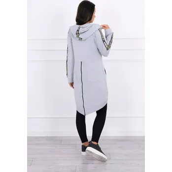 Dámská mikina Mikina se zipem na zádech šedá UNI