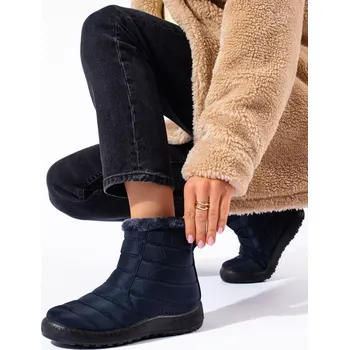 Dívčí sněhule Komfortní sněhule dámské tmavě modré platforma 36