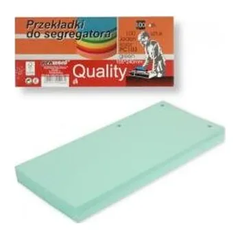 Archivační box Przekładki do segregatora 100szt green