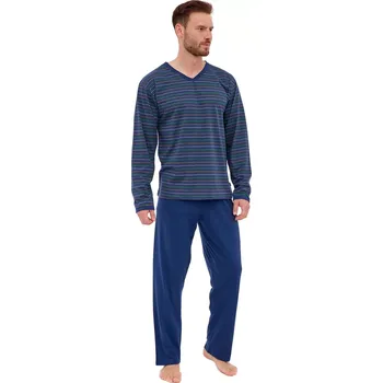 Pánské pyžamo Pánské pyžamo 139/42 Various - CORNETTE tmavě modrá XXL