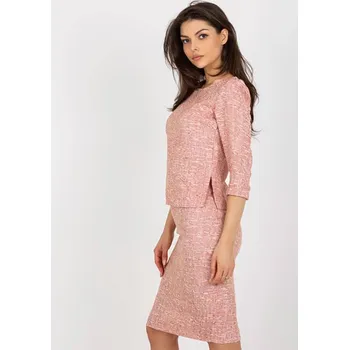 Dámská sukně Červená melanžová vlněná tužková sukně Lakerta (506490) odcienie czerwieni S (36)