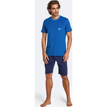 Pánské pyžamo Pyžamo Drake 38878-59X Námořnická modrá - Henderson XL
