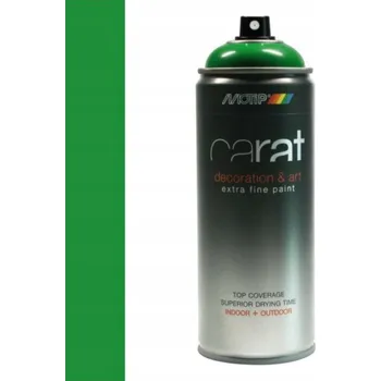 Barva ve spreji Motip Carat Saténová Zelená - Saténový Sprej Lutecia Green, dekorační barva