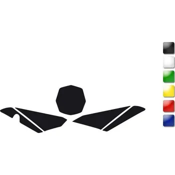 ČERNÝ KŘÍŽ PŘEDNÍ ŠTÍTEK NÁLEPKA HUSQVARNA TC449 '11 3618/20