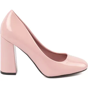 Dámské lodičky Výborné dámské růžové lodičky na širokém podpatku 39