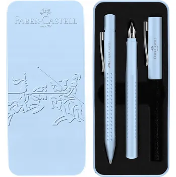 Sada plnicího pera a propiska Grip 2010 Faber-Castell světle modrá