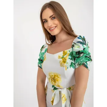 Dámské šaty Šaty LK SK 508641 3.05P bílá zelená 36