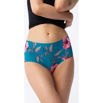 Dámské spodní prádlo Dámské kalhotky simple maxi Wild Rose petrolejová se vzorem - Julimex S