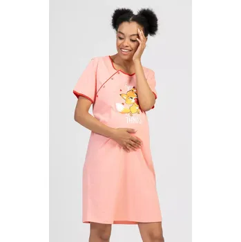 Dámská noční košile mateřská Liška losos S