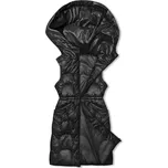 Černá vypasovaná vesta s kapucí (B8172-1) odstíny černé XL (42)