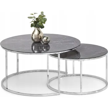 Konferenční stolek Konferenční stolek Mebel-Partner kulatý 80 x 80 x 42,5 cm, odstíny šedé