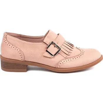 Dámské mokasíny Pěkné mokasíny růžové dámské na plochém podpatku 39