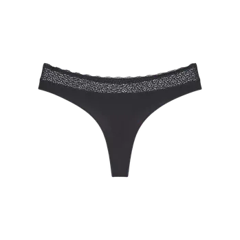 Kalhotky Dámská tanga Feel of Modal String - BLACK - černé 0004 - TRIUMPH BLACK XS