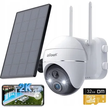 IP kamera Venkovní otočná kamera Akumulátor Bezdrátová IP WiFi 2K 3MPx 64GB