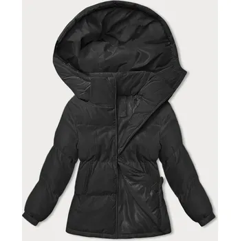 Černá dámská zimní bunda s kapucí (5M3169-392) odstíny černé L (40)