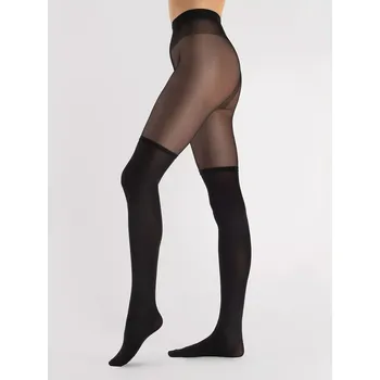 Dámské punčochy Dámské punčochové kalhoty Fiore Miguela 40 den černá/černá 3-M