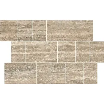 Thermae Verso Mini Brick T. Walnut Honed Rift - dlaždice mozaika 29x42 hnědá lesklá TRV998S