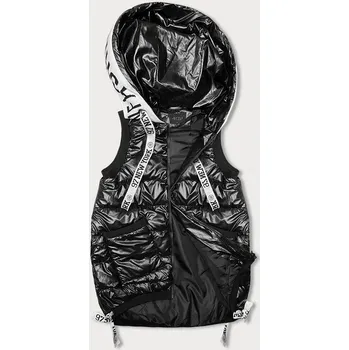 Dámská vesta Dámská vesta v grafitové barvě se stahovacími lemy (16M9115-105) odstíny šedé XL (42)