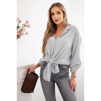 Dámská košile Bavlněná mušelínová košile Plus Size šedý UNI