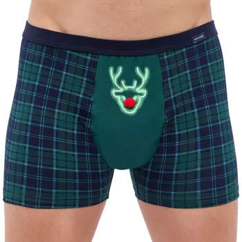 Pánské spodní prádlo Pánské boxerky 007/75 Red nose - CORNETTE zelená XXL