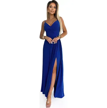 Oblečení a móda Dámské šaty 299-17 CHIARA - NUMOCO královská modrá L