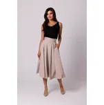 B265 Sukně s vysokým pasem - béžová EU S