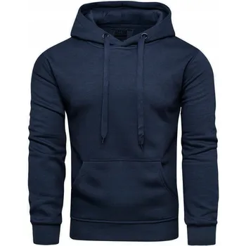 Pánská mikina Pánská Mikina Tmavě Modrá s kapucí Ležérní Módní Klokanka Pro Muže M