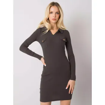 Dámské šaty Šaty-RV-SK-7435.38-khaki L