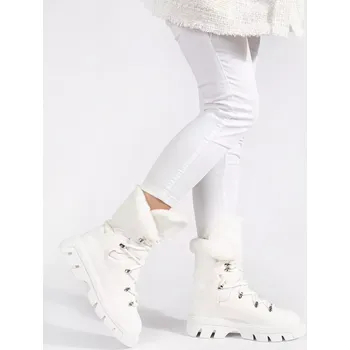 Dívčí sněhule Módní sněhule bílé dámské platforma 37