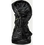 Lesklá černá vesta s kapucí (B8130-1) odstíny černé XL (42)